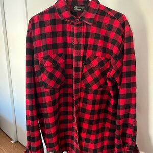 Vermont Flannel Co. Handcrafted Red and Black Plaid Men's Shirt